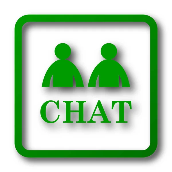 Chat Icon Internet Button White Background — Stock Photo, Image