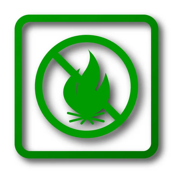 Feuer Verboten Symbol Internet Taste Auf Weißem Hintergrund — Stockfoto