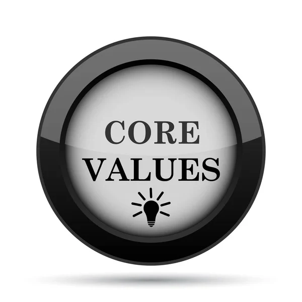 Core Värden Ikonen Internet Knappen Vit Bakgrund — Stockfoto