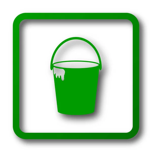 水桶图标 白色背景上的互联网按钮 — 图库照片