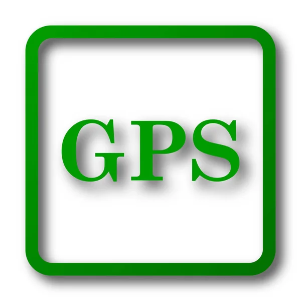 Gps Ikonen Internet Knappen Vit Bakgrund — Stockfoto