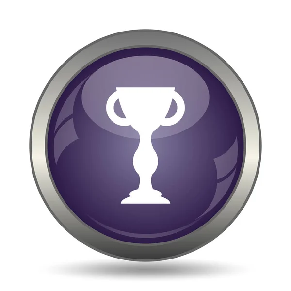 Ícone Taça Dos Vencedores Botão Internet Fundo Branco — Fotografia de Stock