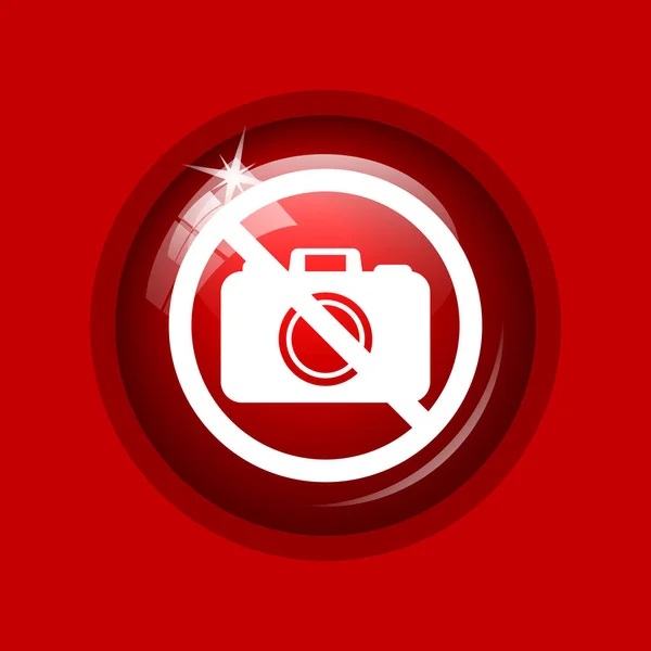Zakázané fotoaparát ikona — Stock fotografie