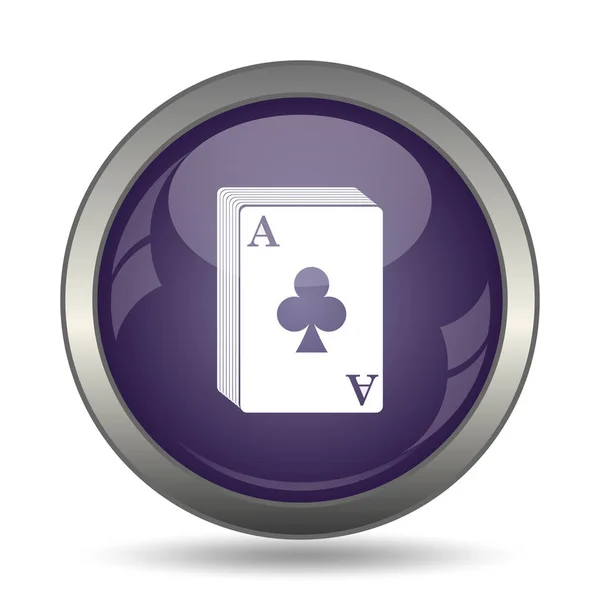 Deck Cards Icon Internet Button White Background — Stock Photo, Image