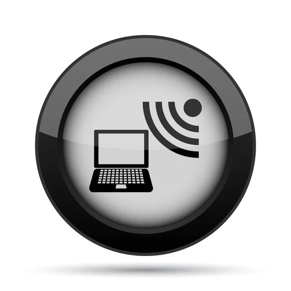 Wireless laptop icon — Stock Photo, Image