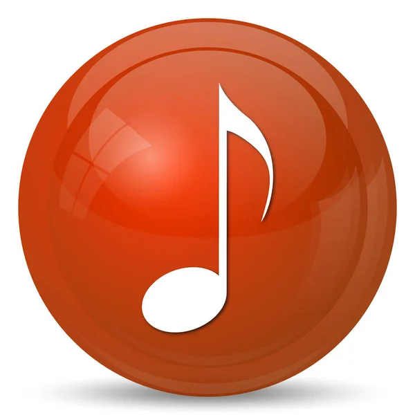 Musical Note Icon Internet Button White Background — Stock Photo, Image