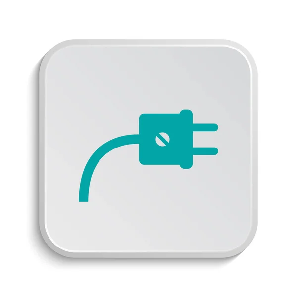 Plug Icon Internet Button White Background — Stock Photo, Image