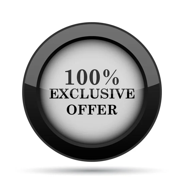 100 Exclusive Offer Icon Internet Button White Background — Stock Photo, Image