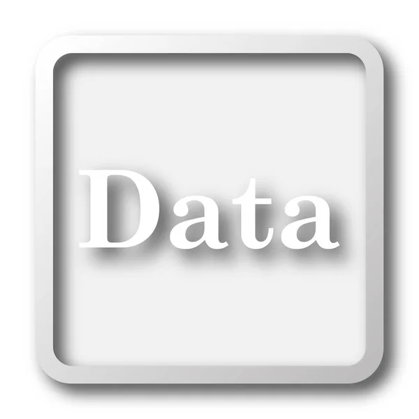 Ícone Dados Botão Internet Fundo Branco — Fotografia de Stock