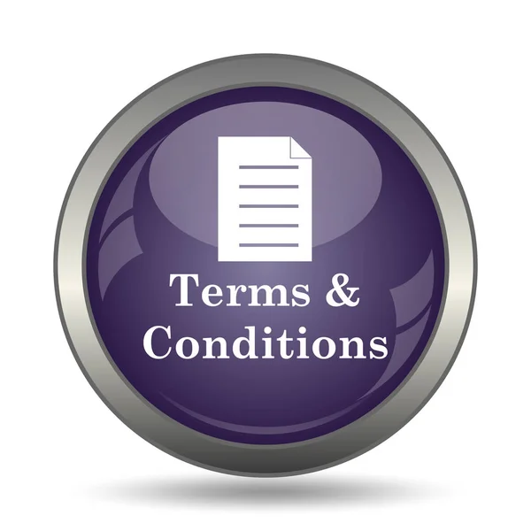 Terms Conditions Icon Internet Button White Background — Stock Photo, Image