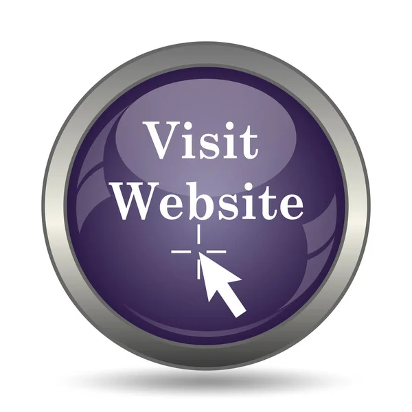 Visit website icon. Internet button on white background