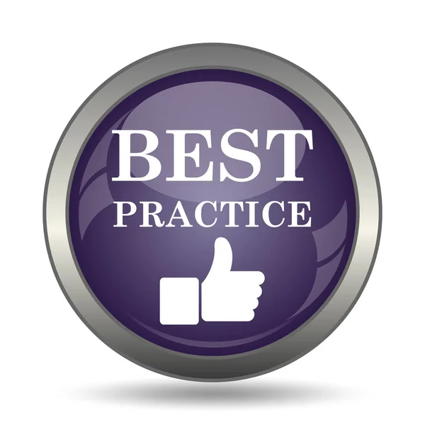 Best Practice Icon Internet Button White Background — Stock Photo, Image