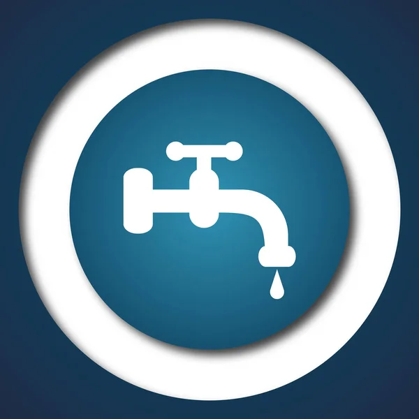 Water Tap Icon Internet Button White Background — Stock Photo, Image