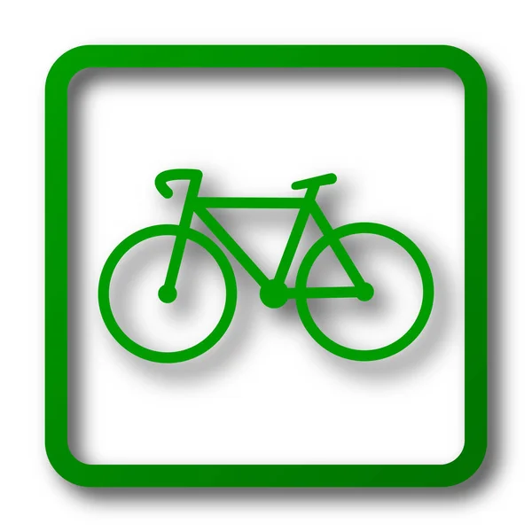 Ikona Rowerów Przycisk Internet Białym Tle — Zdjęcie stockowe