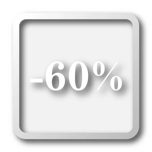 60 procent rabatt ikonen — Stockfoto