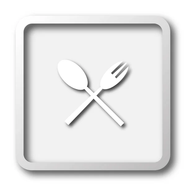 叉子和勺子图标 — 图库照片