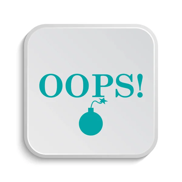 Oops Icon Internet Button White Background — Stock Photo, Image