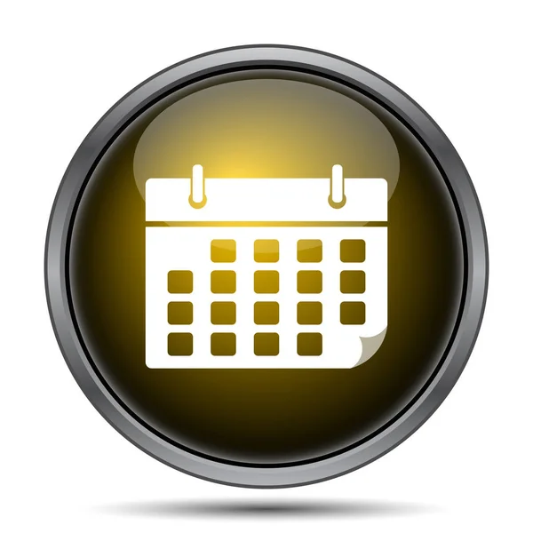 カレンダーのアイコン 白い背景の上のインター ネット ボタン — ストック写真