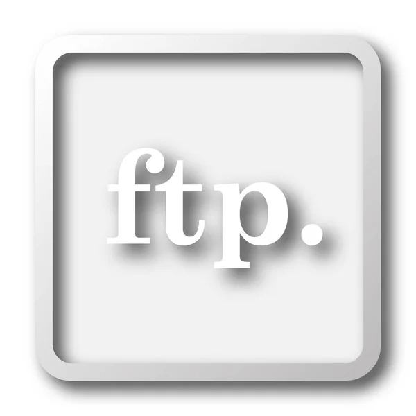 Ftp Icona Pulsante Internet Sfondo Bianco — Foto Stock