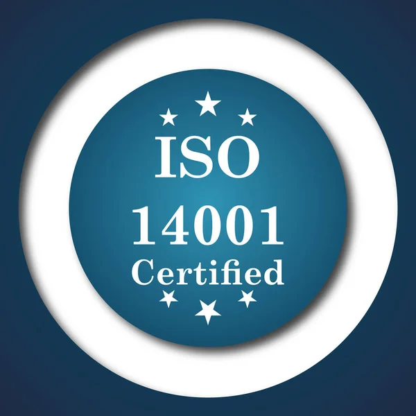 Iso14001 Symbol Internet Taste Auf Weißem Hintergrund — Stockfoto