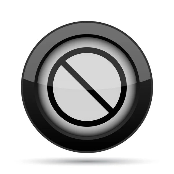 Forbidden Icon Internet Button White Background — Stock Photo, Image