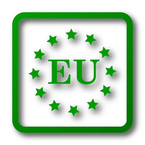 Ikona Unii Europejskiej Przycisk Internet Białym Tle — Zdjęcie stockowe