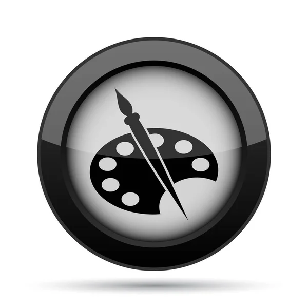 Икона Живописи Кнопка Интернет Белом Фоне — стоковое фото