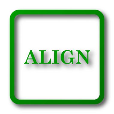 Simge hizalayın. Beyaz arka plan üzerinde Internet düğmesi