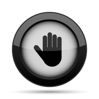 Simge durdurmak. Beyaz arka plan üzerinde Internet düğmesi