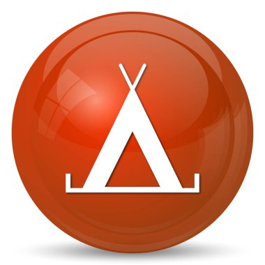 Çadır simgesi. Beyaz arka plan üzerinde Internet düğmesi