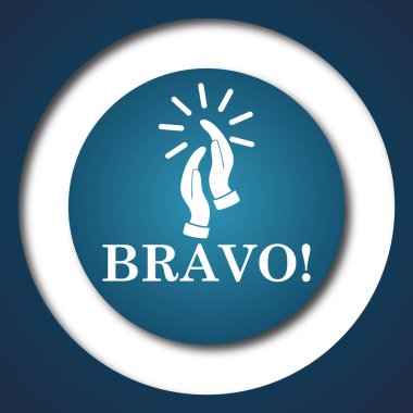 Simge bravo. Beyaz arka plan üzerinde Internet düğmesi