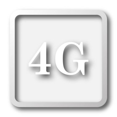 4g simgesi. Beyaz arka plan üzerinde Internet düğmesi