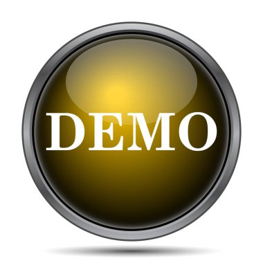 Demo simgesi. Beyaz arka plan üzerinde Internet düğmesi