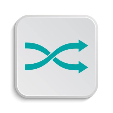 Karıştır simgesi. Beyaz arkaplanda internet düğmesi