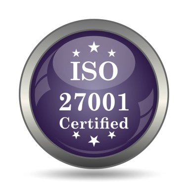 ISO 27001 simgesi. Beyaz arka plan üzerinde Internet düğmesi