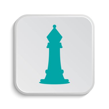 Satranç simgesi. Beyaz arka plan üzerinde Internet düğmesi