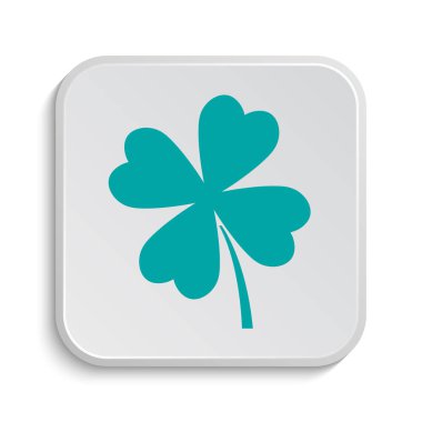 Yonca simgesi. Beyaz arka plan üzerinde Internet düğmesi