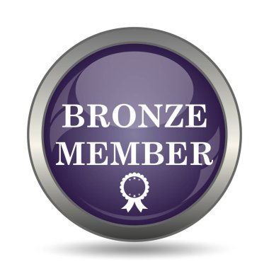 Bronz üye simgesi. Beyaz arka plan üzerinde Internet düğmesi
