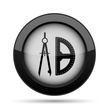 E-öğrenme simgesi. Beyaz arka plan üzerinde Internet düğmesi