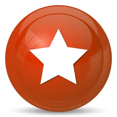 Favori simgesi. Beyaz arka plan üzerinde Internet düğmesi