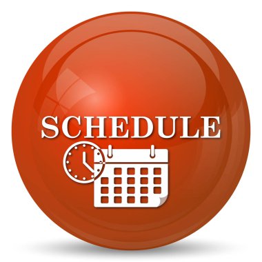 Zamanlama simgesini. Beyaz arka plan üzerinde Internet düğmesi