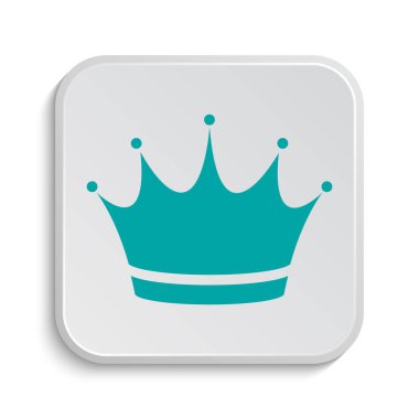 Taç simgesi. Beyaz arka plan üzerinde Internet düğmesi