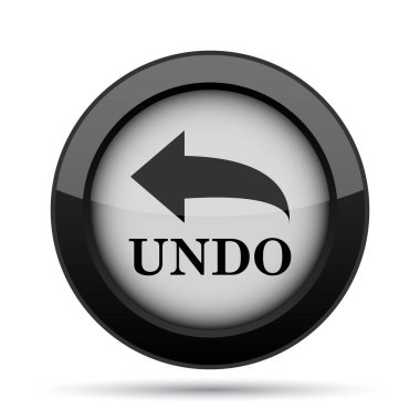 Simgesini geri almak. Beyaz arka plan üzerinde Internet düğmesi