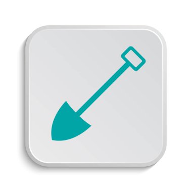 Kürek simgesi. Beyaz arka plan üzerinde Internet düğmesi