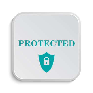 Korumalı simgesi. Beyaz arka plan üzerinde Internet düğmesi