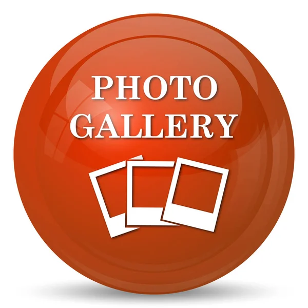 Foto Galerij Pictogram Internet Knop Witte Achtergrond — Stockfoto