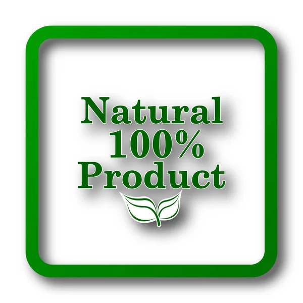 100 por cento ícone do produto natural — Fotografia de Stock