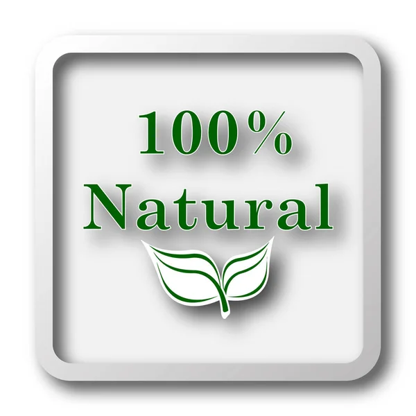 100% naturalny ikona — Zdjęcie stockowe