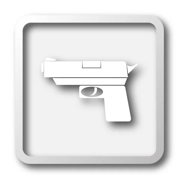 Gun Icon Internet Button White Background — Stock Photo, Image