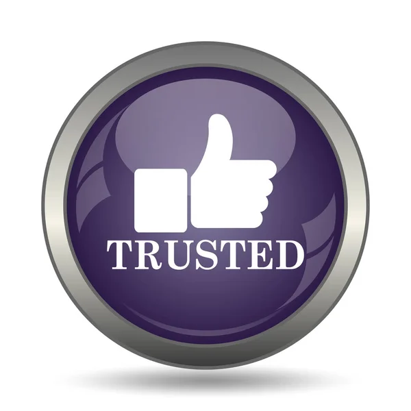 Trusted icon. Internet button on white background